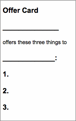 blank offers these three things to blank