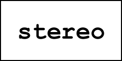 STEREO in a       typewriter font