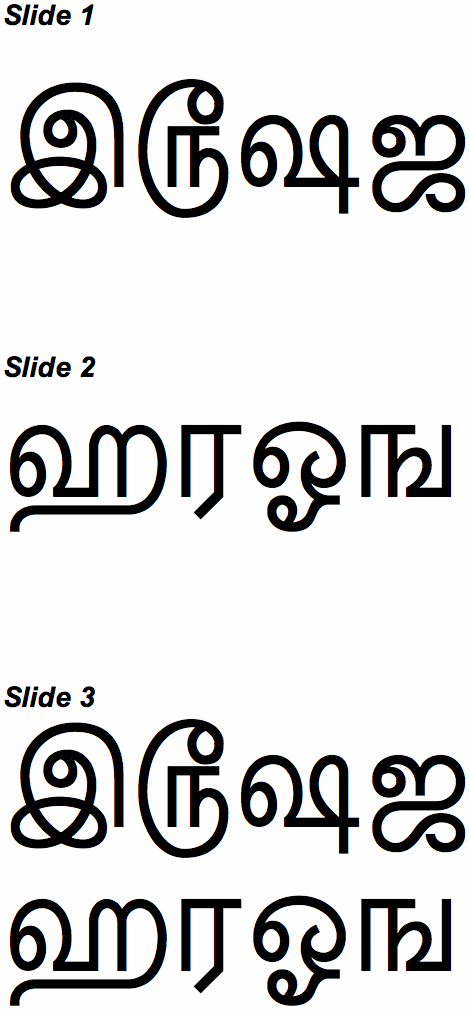 Tamil         letters