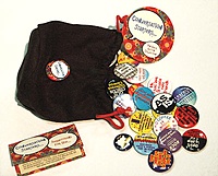 Bag of buttons with sayings