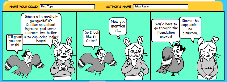 Comic strip made by Brian