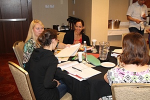 Team members brainstorming